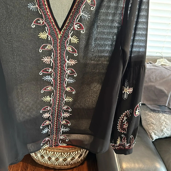 Sheer Embroidered Blouse - Picture 11 of 11